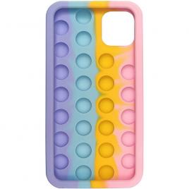 Husa PopIt G-Tech Compatibil cu Samsung Galaxy A32 5G (SM-A326), Push Pop Bubble Fidget, Antisoc, Jucarie antistres, Silica Gel, Multicolor