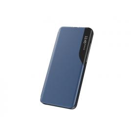 Husa Flip din Piele compatibila cu Samsung Galaxy A02s S-View, Smart Stand, Albastru