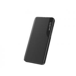 Husa Flip din Piele compatibila cu Samsung Galaxy A02s S-View, Smart Stand, Negru