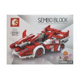 Set de constructie, Famous Car, Masina de curse cu o figurina, 181 piese tip lego