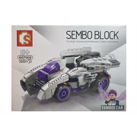 Set de constructie, Famous Car, Masina de curse cu o figurina, 192 piese tip lego