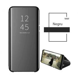 Husa Book Mirror Effect compatibil cu Samsung Galaxy S9 Black, Acril