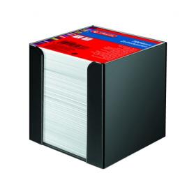 Bloc notite alb herlitz, 9x9x9 cm, 700 file cu suport
