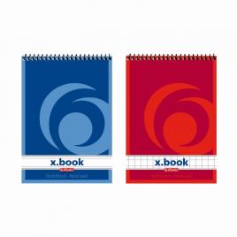 Bloc notes a7 50f spirala patratele x.book