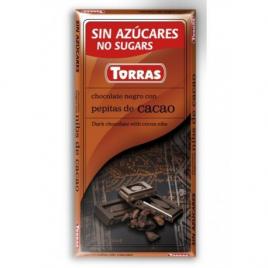 Ciocolata neagra+bucati cacao 75gr