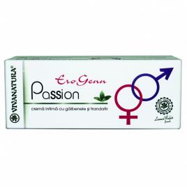 Crema intima galbenele si trandafir erogenn passion 20ml viva natura