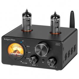 Amplificator stereo kruger&matz a60 cu lămpi 6k4, 2x100w - calitate audio
