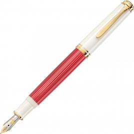 Stilou souveran m600 editie speciala red-white, penita f aur 14k, accesorii