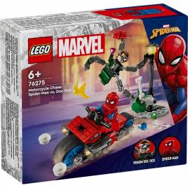 Lego super heroes urmarire pe motocicleta omul paianjen vs doc ock 76275
