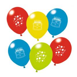 Baloane congratulation, diverse culori, calitate helium, biodegradabile, set 6
