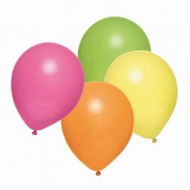 Baloane culori asortate neon, calitate helium, biodegradabile, set 6 bucati