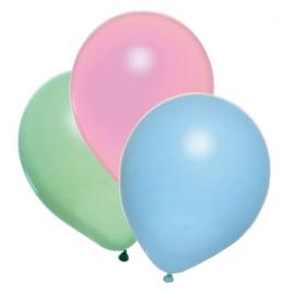 Baloane culori asortate pastel, calitate helium, biodegradabile, set 10 bucati