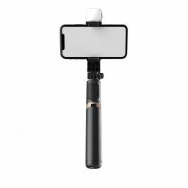 Selfie stick reglabil q03s, trepied, telecomanda, lampa led