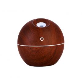 Umidificator ultrasonic 001, led, 130ml, maro inchis, aroma