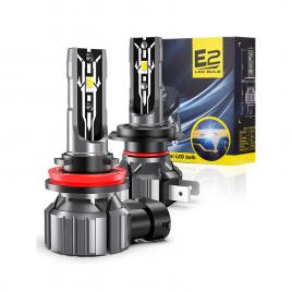 Set 2 x becuri auto e2, h7/h1/h11, 100w/set, 15000lumeni