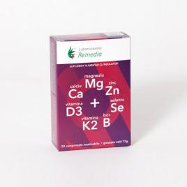 Ca+mg+zn+vit d3+seleniu 30cpr