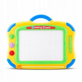 Tabla magnetica pentru desenat cu accesorii incluse ricokids 772101 - galben