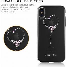 Husa Kingxbar pentru Apple iPhone X design Cristale Swarovski - Silver