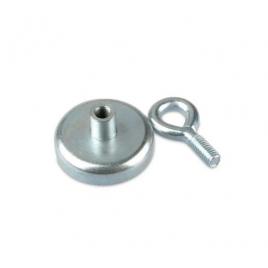 Magnet neodim oala D 48 mm carlig inelar - Magnet pentru pescuit 65kg
