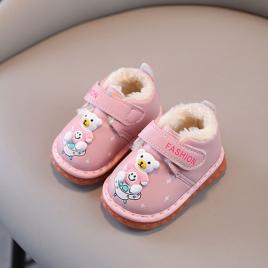 Pantofi roz imblaniti - teddy (marime disponibila: 9-12 luni (marimea 20
