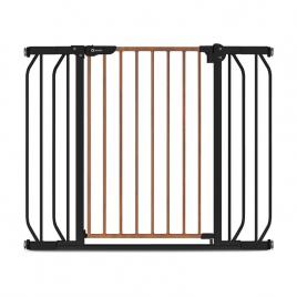 Lionelo - poarta de siguranta prin presiune truus slim, 105 cm, conform cu standardul europeane de securitate en1930, negru/natur