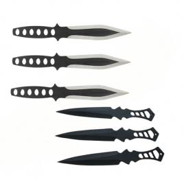 Set trei cutite de aruncat, anarchy way si 3 cutite de aruncat ballistic blades, ideallstore®,otel inoxidabil