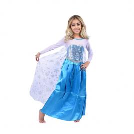 Rochie carnaval printesa elsa frozen, ideallstore®, 5-7 ani , albastru , halloween