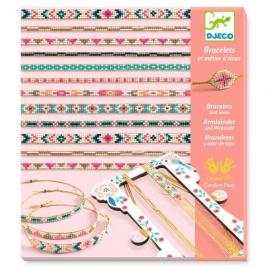 Set creativ djeco de confectionat bratari cu margele