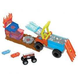 Set de joaca hot wheels monster truck arena smashers color shifters  - salvarea lui 5-alarm