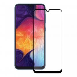 Folie de sticla FULL GLUE pentru Samsung Galaxy A50 GloMax 3D Negru lipici pe toata suprafata