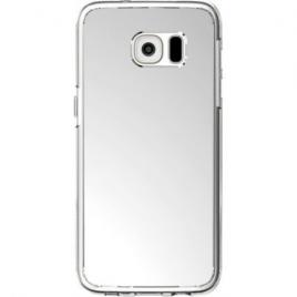 Husa cu efect de oglinda Samsung Galaxy S6 Edge Silver Perfect Fit