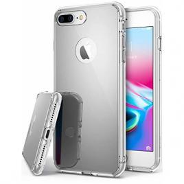 Husa de protectie tip oglinda iPhone 8+Luxury Silver Plated