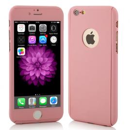 Husa pentru Apple iPhone 6 / Apple iPhone 6S Rose Gold Fullcover cu acoperire completa  360grade cu folie protectie de sticla gratis