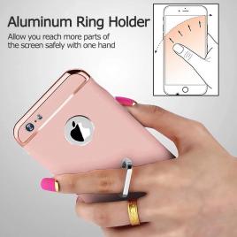 Husa pentru Apple iPhone 6 / iPhone 6S Inel Rose-AuriuElegance Luxury 3in1