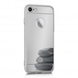 Husa protectie efect oglinda pentru iPhone 6 / 6S Luxury Silver Plated