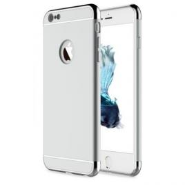 Pachet husa Apple iPhone 6 Plus Luxury Silver Plated cu Inel de sustinere si folie de sticla gratis