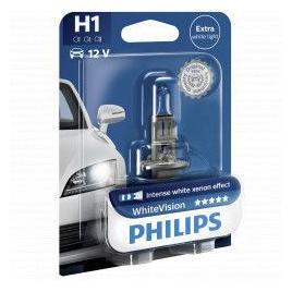 Bec auto cu halogen pentru far Philips H1 White Vision 12V 55W 1 Buc