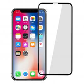 Folie de sticla FULL GLUE pentru Apple iPhone X GloMax 5D Negru lipici pe toata suprafata