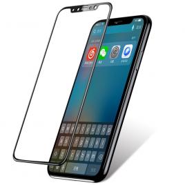 Folie de sticla FULL GLUE pentru Apple iPhone XS GloMax 3D Negru lipici pe toata suprafata