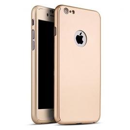 Husa GloMax FullBody Gold pentru Apple iPhone 7 Plus cu folie de sticla inclusa