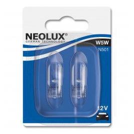 Set 2 Becuri auto auxiliare cu halogen Neolux W5W 12V 5W