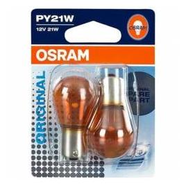 Set 2 Becuri auto auxiliare cu halogen Osram PY21W Orange 12V 21W