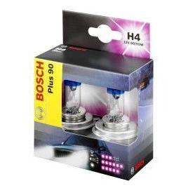 Set 2 Becuri auto cu halogen pentru far Bosch H4 Plus 90 12V 60/55W