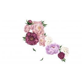 Sticker Decorativ Flori de Bujori, 61,5 x 68 cm