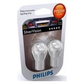 Set 2 becuri Philips PY21W 12V 21W BAU15s Silver Vision Blister