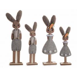 Set 4 figurine iepurasi 10x4x41 cm, 8x4x32 cm