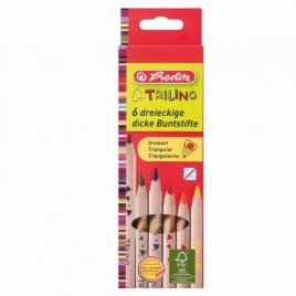 Set creioane color herlitz trilino, 1/1, 6 buc/set