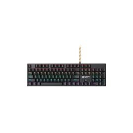 Wired black mechanical keyboard with colorful lighting system104pcs rainbow