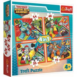 Puzzle trefl 4in1 academia transformers