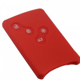 Husa silicon carcasa card renault laguna 3 4 butoane rosu